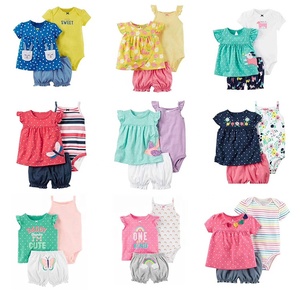 Conjuntos de Ropa para Bebés Niñas y Niños al por Mayor, Conjunto de 3 Piezas de Body y Pantalones para Recién Nacidos, 100% Algodón - Product Image 2