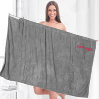 Peignoirs de bain Shengyuan pour femmes, robe de spa en microfibre, logo personnalisé, fermeture réglable, haut élastique, serviette de bain de beauté pour femmes