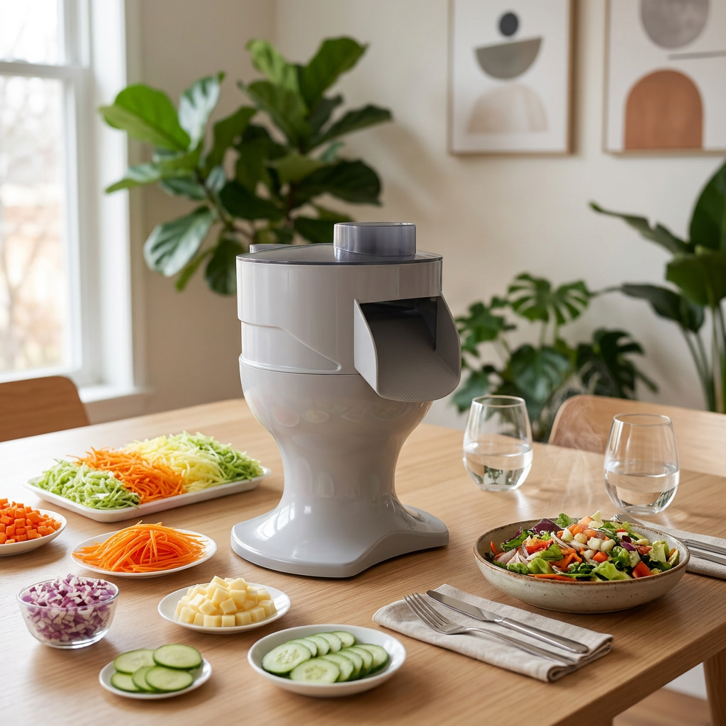 Commercial and Home Kitchen Use Desktop Multi-functional Vegetable Slicer Processor Machine Food Shredder
