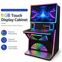 Lumière RVB 22. Borne d'arcade sur pied avec écran tactile de 27 pouces, accepteur de billets et de pièces, machine de jeu Pot of Gold