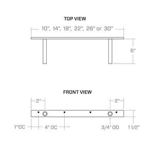 סוגריים מדף צינור כבד תמיכה ב-l דקורטיבי מתכת צף קיר הרכבה יצוק ברזל הרכבה ברזל ברזל ברזל - Product Image 5