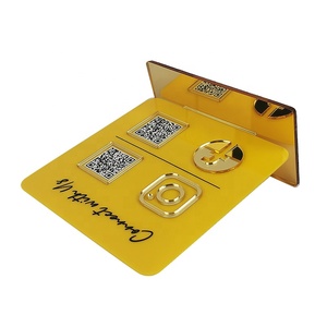 Benutzer definierte Arbeits platte Klar Acryl QR-Code Inhaber Zahlung QR-Code Display Stand Social Media QR-Code Zeichen halter Großhandel - Product Image 3