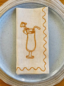 Serviette en lin naturel brodée à la main personnalisée monogramme serviette en lin doux <span class=keywords><strong>de</strong></span> haute qualité bord festonné serviette 40x40cm - Product Image 4
