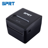 Impresora de etiquetas de transferencia térmica de 4 pulgadas con software gratuito USB para imprimir cuidado de lavado y etiqueta adhesiva en Stock