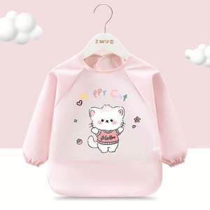 Bavoir détachable en EVA pour bébés et tout-petits, imperméable, type silicone, avec fermeture à bouton, facile à laver, bavoir anti-bave - Product Image 1