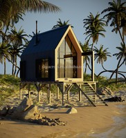 Cabine préfabriquée pour hôtel de villégiature Petite maison avec cuisine et salle de bain Petites maisons de luxe Casa Maison modulaire Mini maison d'extérieur