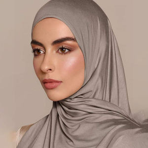 Toptan tedarikçisi moda şal kadınlar Premium eşarp 2 in 1 iç kapaklar sıkı pamuklu jarse spor anında - Product Image 2
