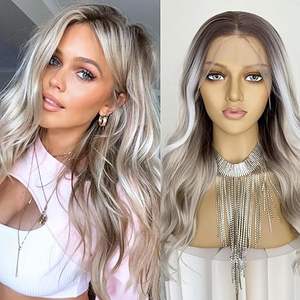 วิกผมสีบลอนด์นมชาแบบใส HD ขนาด 13x6 นิ้ว สำหรับวิกผมสีบลอนด์ประกายเทา พร้อมผมเบบี้แฮร์ ความหนาแน่น 200%  แบบ Pre-Plucked  ทรงบอดี้เวฟ ผมแท้ - Product Image 3