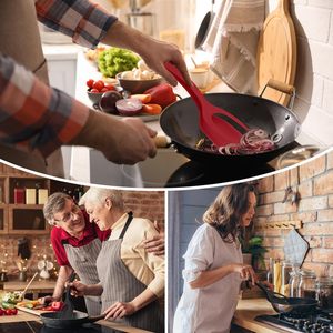 Tourneur de cuisine multifonctionnel avec couvercle alimentaire, blanc, taille personnalisée, poignée en nylon, écologique, pour usage domestique, pour retourner les aliments et les œufs - Product Image 6