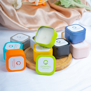 Scented <b>Candle</b> Mini <b>Square</b> Tin Cans Colorful Fragrance Samples Fresh Air Solid Wax <b>Candles</b> - Product Image 2