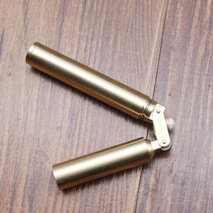 Briquet Vintage kérosène vieux <span class=keywords><strong>cuivre</strong></span> pur créatif mince poêle Dragon stick Nunchucks Mini personnalité briquet de poche pour hommes - Product Image 4