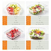 Boîte à charnières en PET transparent pour boulangerie, idéale pour les buffets de petit-déjeuner d'hôtel, croissants, muffins danois, traiteur, emballage à emporter, vente en gros, personnalisation OEM
