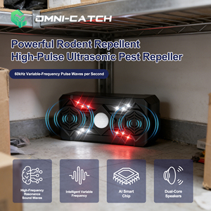OMNI CATCH Repelente Ultrasónico de Ratas para Interiores con Sensor de Movimiento PIR, Altavoz Dual, Luz LED, Nuevo Control de Plagas 2026 para Ratones y Topos - Product Image 6