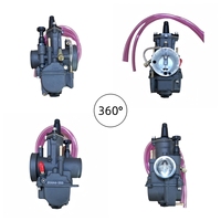 Revêtement noir PWK28A 28mm Kit de carburateur à glissière plate-Scooter universel pour KTM ATV 2 temps Cycle 80cc 100cc 125cc 250cc 350cc