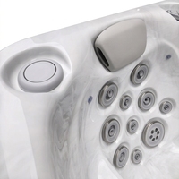 Jacuzzi VIRLUX para 5 Personas con Hidromasaje, Bañera de Acrílico, 69 Jets, Diseño Moderno Cuadrado Independiente para Spa al Aire Libre