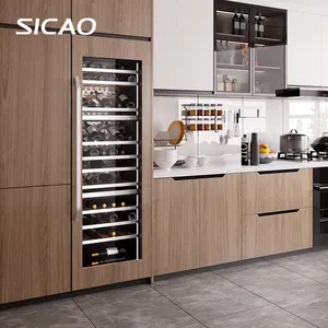 Wine Bar Cabinet Cooler modern style restaurant wine cellar chiller with compressor Fan Cooling wine cabinet