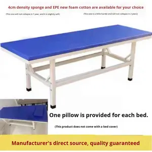 Переносная плоская простая медицинская кровать для осмотра клиники со стременами для больничной мебели и ухода за пациентами - Product Image 6