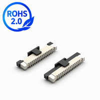Connecteur FPC FFC horizontal de précision 0,5 mm pour la transmission de signal sur câble flexible de carte de circuit imprimé de contrôle industriel