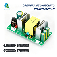 Carte d'alimentation AC-DC à cadre ouvert 24V 5A, entrée 100-240VAC, haute efficacité, garantie 2 ans pour éclairage LED et affichage
