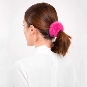 Chouchous en fourrure de lapin pour femmes et filles, 50 pièces, Q759, bande élastique, cordon de <span class=keywords><strong>cheveux</strong></span>, pour queue de cheval - Product Image 1