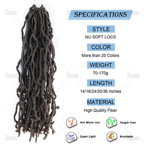 Capelli sintetici a buon mercato Nu finti Locs trecce treccia <span class=keywords><strong>Janet</strong></span> radici africane lunghe Nu finte Locs 18 22 30 36 pollici - Product Image 2