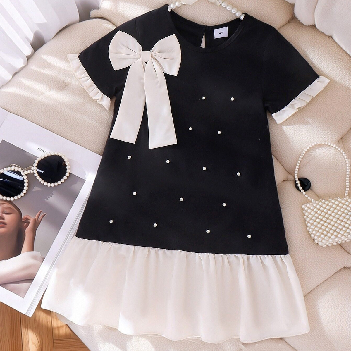 Wholesale Black Dress White Bow Linen Cotton Material | Alibaba.com Wholesale Black Dress White Bow Linen Cotton Material | Alibaba.com