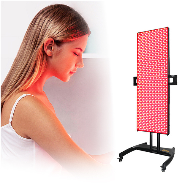 Remote Control Factory Hot Sale 3000W Full Body 600 LEDs Led Red Near Infrared Light Therapy Panel With Horizontal Stand 999 HZ