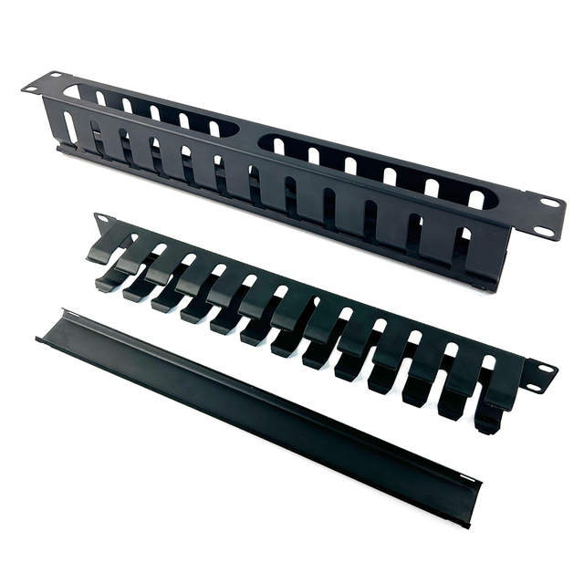 Fangbei Network Tray Cable Organizer Rack Mount Alloy Steel 1U 19-Inch Cable Manager for Server Rack