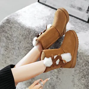 Customized Logo Classic Winter Boots Women's Fashion Lined Warm Snow Boots For Outdoor