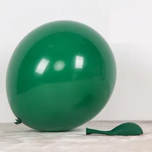 Globos estándar de látex, forma redonda, color verde oscuro liso, 12 pulgadas