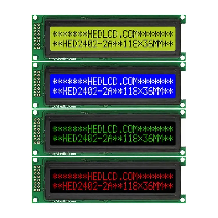 Produsen menjual 3.8 "118*36MM 24*2 karakter IC aa31066 paralel port LCD modul untuk audio controller