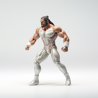 Usine OEM Jouets en plastique Figurine d'action homme musclé noir Poupée sportive amusante Collection de figurines de lutteurs Figurines d'action