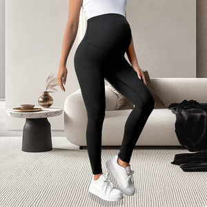 Leggings de maternité double couche à la taille <span class=keywords><strong>Grossesse</strong></span> Femmes Yoga Fitness Gym Sport Pantalon de yoga Maternité Leggings Collants pour la <span class=keywords><strong>grossesse</strong></span> - Product Image 3