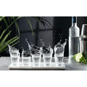 클래식 젖빛 디자인으로 스몰 사이즈 맞춤형 라운드 샷 안경 독특한 로고 20ml 용량 와인 승화 위스키 - Product Image 6