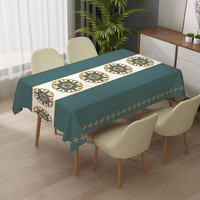 Nappe jetable imperméable et résistante à l'huile RNPT à motif floral tissé rouge pour mariage, fête, banquet, usage domestique