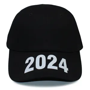 2024白色印花标志坎耶时尚棒球帽全黑男帽