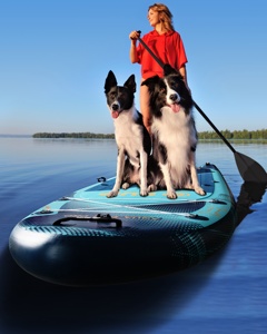 Plataforma Inflable para Perros con Certificado CE, Rampa Inflable para Perros, Tabla de Surf Multifuncional para Mascotas, Juego Acuático al Aire Libre - Product Image 5