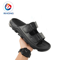 2024 mode chaude personnalisé oem logo liège hommes boucle sandales sandale double boucle pantoufles