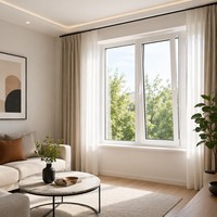 Fenêtre à double vitrage en PVC, design moderne, économie d'énergie, haute qualité, insonorisée, étanche, fenêtres PVC personnalisées pour la maison