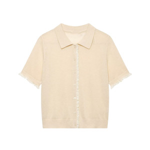 UNIZERA 2026 Nuova Moda Casual Stile Europeo e Americano Maglione da Donna a Maniche Corte <span class=keywords><strong>con</strong></span> Colletto e <span class=keywords><strong>Bordo</strong></span> <span class=keywords><strong>in</strong></span> <span class=keywords><strong>Pizzo</strong></span> 3920128 - Product Image 2