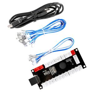 Guwarry 2 Player Usb Encoder <b>For</b> <b>Pc</b> Mame Raspberry Pi Arcade1Up With <b>Joystick</b> And Button Cables Gaming Accessory - Product Image 2