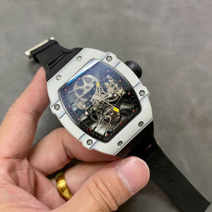 Montre de sport et de loisirs de luxe pour homme, modèle populaire 2702, en fibre de carbone NTPT blanche, style joueur de <span class=keywords><strong>tennis</strong></span>, mécanique et creuse - Product Image 3