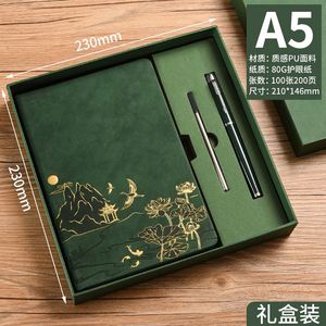 Carnet en cuir avec boîte et stylo, ensemble cadeau carnet et stylo - Product Image 2