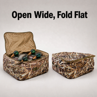 Sac de rangement pour leurres de canard camouflage avec poignée de transport, design en polyester avec fermeture éclair pour abri de chasse