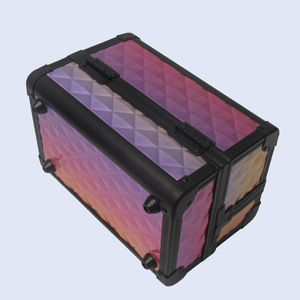 กระเป๋าเครื่องสำอางอะลูมิเนียมแฟชั่นพร้อมส่ง กล่องเก็บเครื่องสำอาง กล่องอุปกรณ์สักลายเพ้นท์เล็บ ช่างเสริมสวย กระเป๋าถือพกพา ทนทาน - Product Image 4