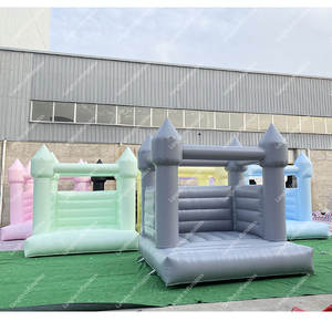 Château gonflable commercial blanc pastel, <span class=keywords><strong>mini</strong></span> trampoline, château gonflable pour location - Product Image 3