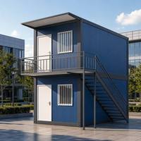 Maison préfabriquée à deux étages, assemblage rapide, maison modulaire en conteneur moderne de 20 pieds, pour bureau ou appartement