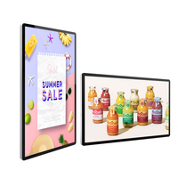 Pantalla Táctil Capacitiva Ultrafina de 32/43/49/55 Pulgadas para Montaje en Pared Interior, LCD 2K/4K con Clasificación IP55, para Tiendas Minoristas Digitales y Educación