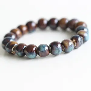 Bracelet de perles en céramique colorées, fabrication directe, processus spécial, 50 pièces