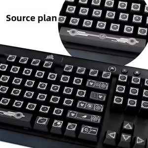 คีย์บอร์ดเชิงกล K65 K70 K68 K95โปร่งใสการออกแบบดวงตาแบ็คไลท์ผลิตจากวัสดุ PBT <span class=keywords><strong>gmk</strong></span> ปุ่มกด - Product Image 6